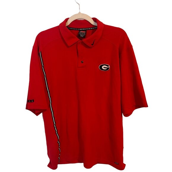 Nike Dri-Fit Georgia Bulldogs Red Polo - Picture 1 of 6